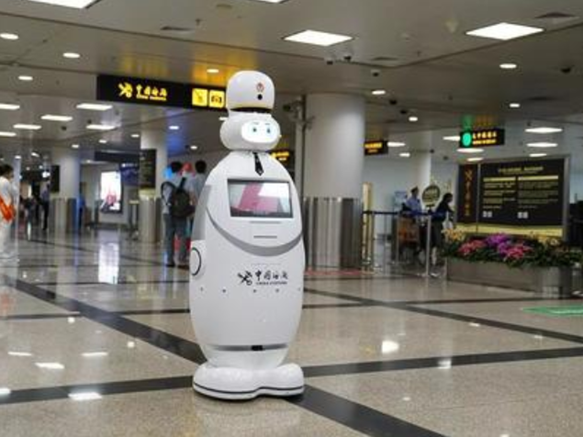 自助排隊機 何時能走上智能機器人服務智能效果圖