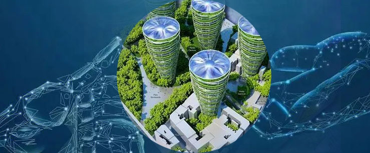 智慧建筑減碳三大措施。效果圖